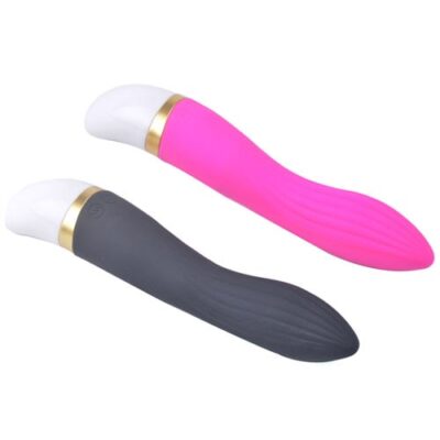 12-Speed Black Color Rechargeable Silicone Vibrator