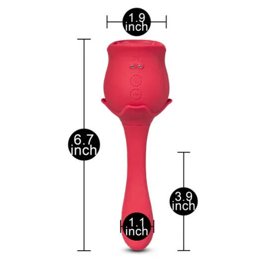 10 Speeds Purple Color Silicone Clitoral Sucking Rose with G-Spot Vibrator - Image 12