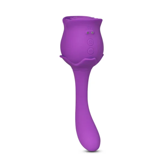 10 Speeds Purple Color Silicone Clitoral Sucking Rose with G-Spot Vibrator - Image 14