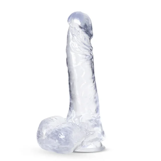 B Yours Plus Ram n' Jam Realistic Dildo with Balls 8in - Clear - Image 4