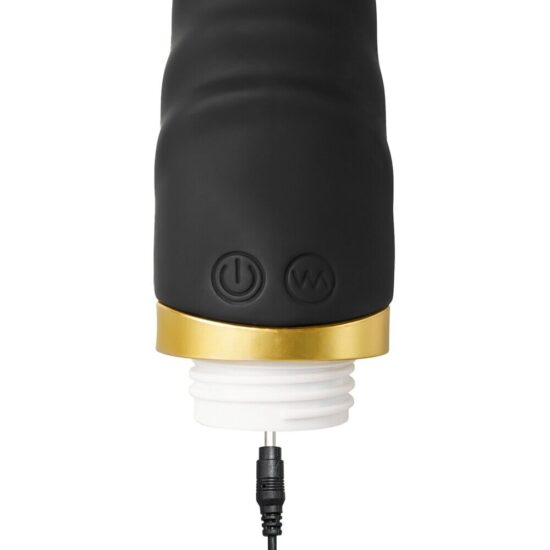 12-Speed Black Color Rechargeable Silicone Vibrator - Image 3