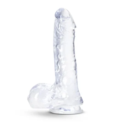 B Yours Plus Ram n’ Jam Realistic Dildo with Balls 8in – Clear