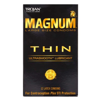 Trojan Condom Magnum Thin Large Size Lubricated 12 Pack