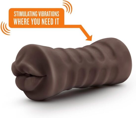 Hot Chocolate Brianna Vibrating Masturbator with Bullet - Pussy - Chocolate - Image 3