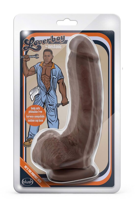 Loverboy The Mechanic Dildo 9in - Chocolate