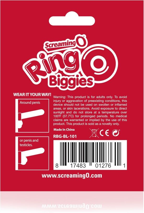 RingO Biggies Cock Ring Waterproof - Black - Image 6