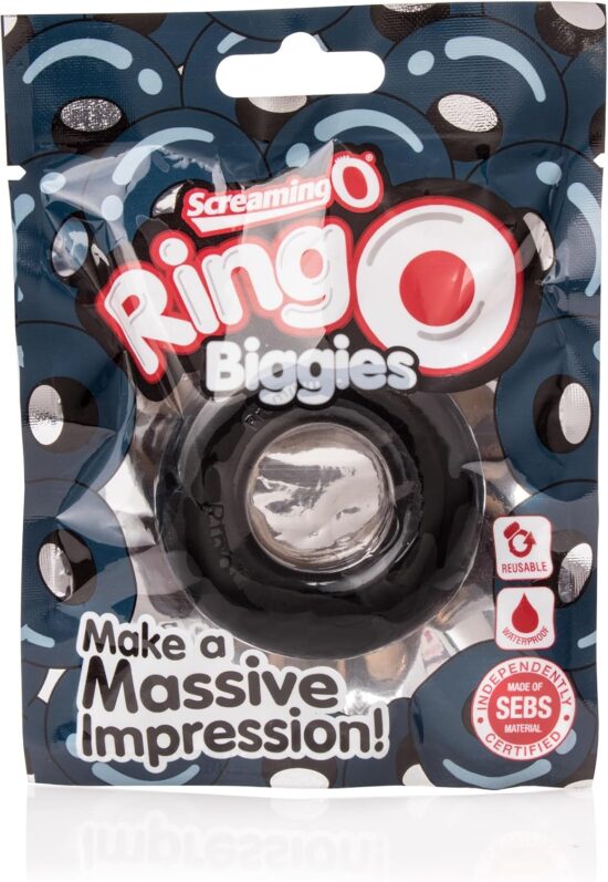 RingO Biggies Cock Ring Waterproof - Black