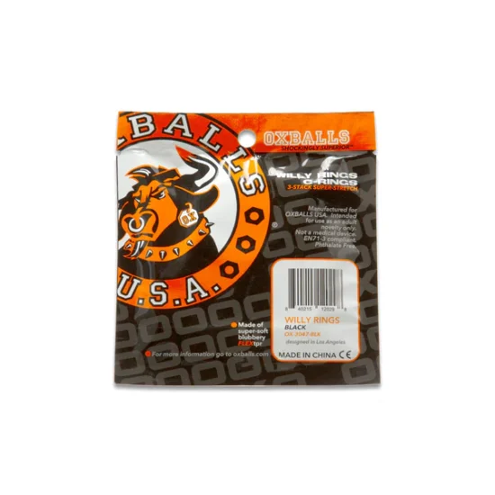 Oxballs Willy Rings Cock Ring (3 pack) - Black - Image 2