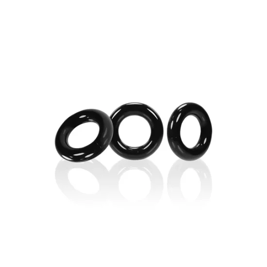 Oxballs Willy Rings Cock Ring (3 pack) - Black - Image 5