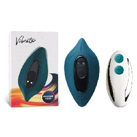 9-Speed Leaf-Shaped Vibrating Egg with Remote Control – Dark Green, Medical Grade Silicone & ABS, Waterproof, USB Rechargeable