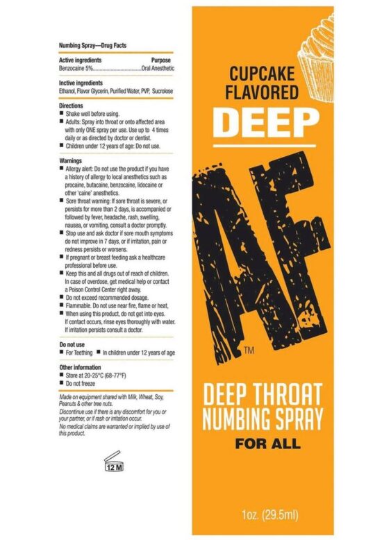 Deep AF Deep Throat Numbing Spray 1oz - Cupcake - Image 3