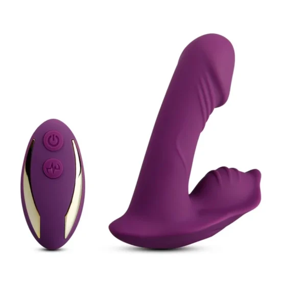 Remote Control 9-Speed Purple or Pink Colour Rechargeable Silicone Dildo Vibrator - Image 7