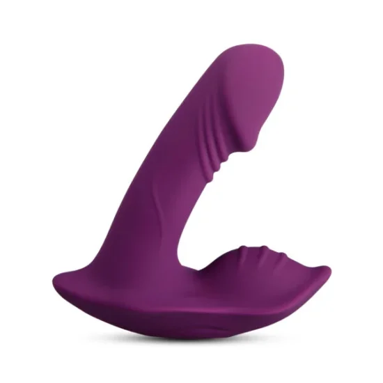 Remote Control 9-Speed Purple or Pink Colour Rechargeable Silicone Dildo Vibrator - Image 4