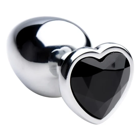 Booty Sparks Black Heart Gem Anal Plug-Large - Image 3