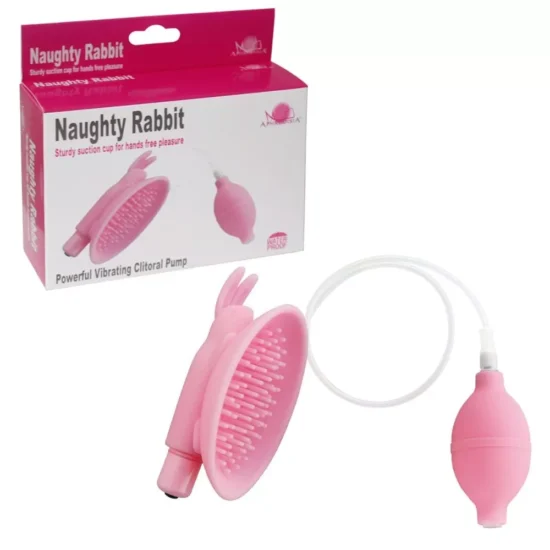 Naughty Rabbit Clitoris Massager 7 Speed Vibrating Clitoral Pump Vagina