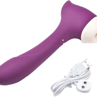 Suction Vibration Clitoral Stimulator Purple – Rechargeable – Stimulating for clitoris – Exciting for couples