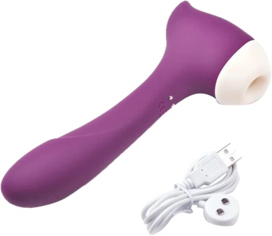 Suction Vibration Clitoral Stimulator Purple - Rechargeable - Stimulating for clitoris - Exciting for couples