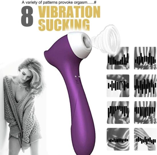 Suction Vibration Clitoral Stimulator Purple - Rechargeable - Stimulating for clitoris - Exciting for couples - Image 5