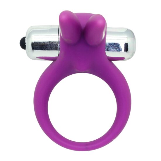 Purple Color Silicone Rabbit Vibrating Cock Ring