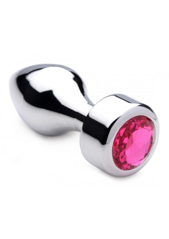 Booty Sparks Weighted Base Aluminum Plug Gem - Medium - Pink - Image 2