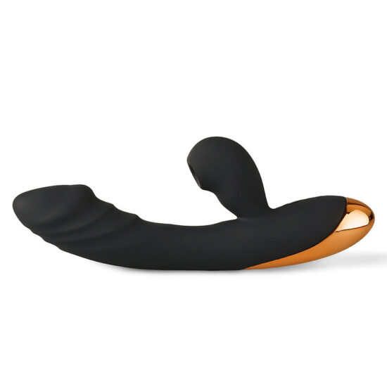 7.68'' Black 12-Speed Rechargeable Vibrating & Tongue-Licking Silicone Vibrator - Image 5