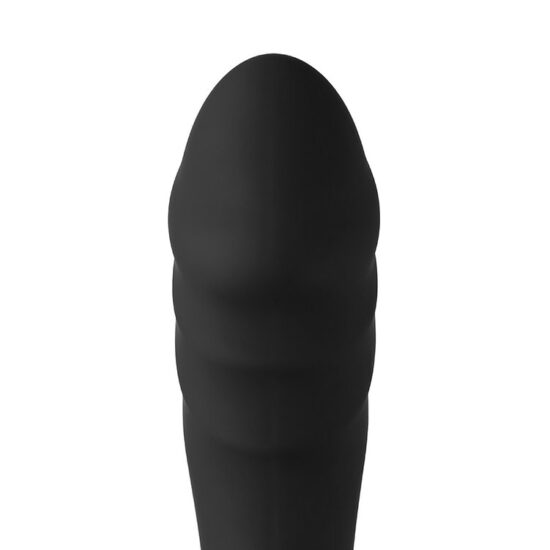 7.68'' Black 12-Speed Rechargeable Vibrating & Tongue-Licking Silicone Vibrator - Image 3