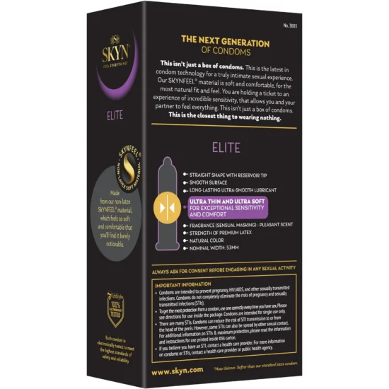 SKYN Elite Non-Latex Lubricated Condoms, 12 Count - Image 8