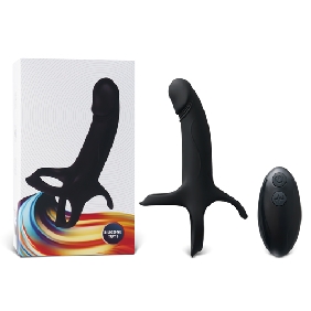 9-Speed Black Vibrating Dildo with Remote Control – Medical Grade Silicone & ABS, Waterproof, USB Rechargeable