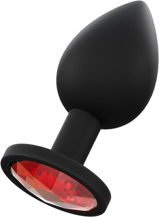 Black 3-Piece ABS Butt Plugs Set with Red Base - Image 2