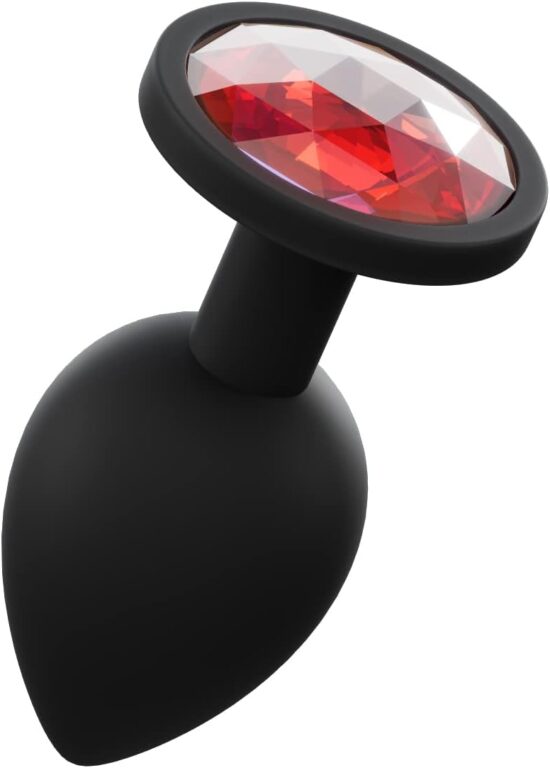 Black 3-Piece ABS Butt Plugs Set with Red Base - Image 3