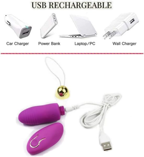 10 Speeds Purple Rechargeable Remote Control Vibrating Egg - Image 4