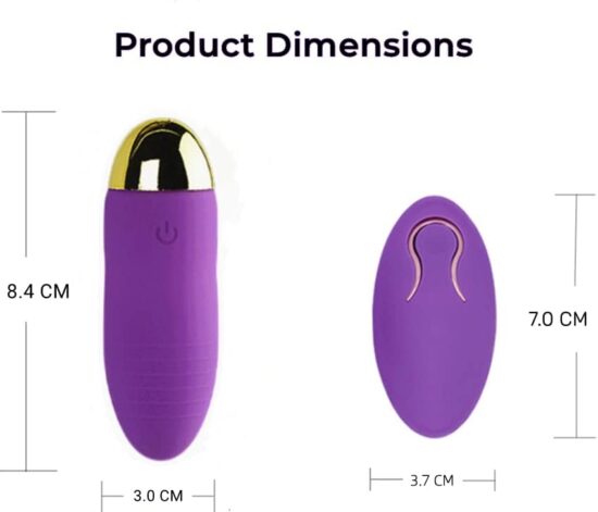 10 Speeds Purple Rechargeable Remote Control Vibrating Egg - Image 2