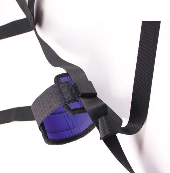 Purple Spider Web Bed Strap Set – Purple & Black Bondage Kit with Handcuffs & Ankle Cuffs - Image 4