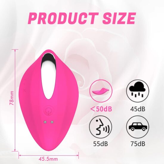 9 Speeds Pink Color Silicone Wearable Panty Vibrator with Wireless - Image 2