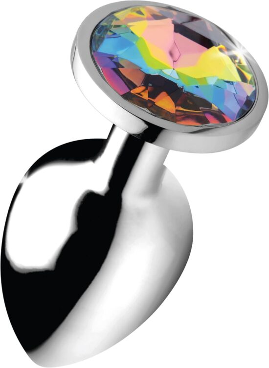 Rainbow Gem Anal Plug - Large - Rainbow - Image 3