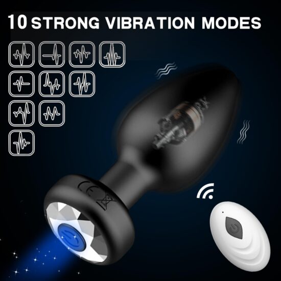 Anal Plug Vibrating Butt Plug - 3Pcs Silicone Sex Toys, Remote Control Vibrator with 10 Vibration Modes for Men Women, Prostate Massager - Image 6