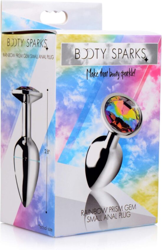 BOOTY SPARKS Rainbow Prism Gem Anal Plug, Small