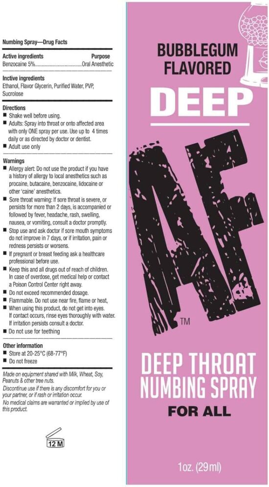 Naughty Kitty Kat Deep AF Deep Throat Spray (Bubblegum) - Image 3