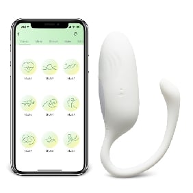 10-Speed White Color Vibrating Egg with App Control
