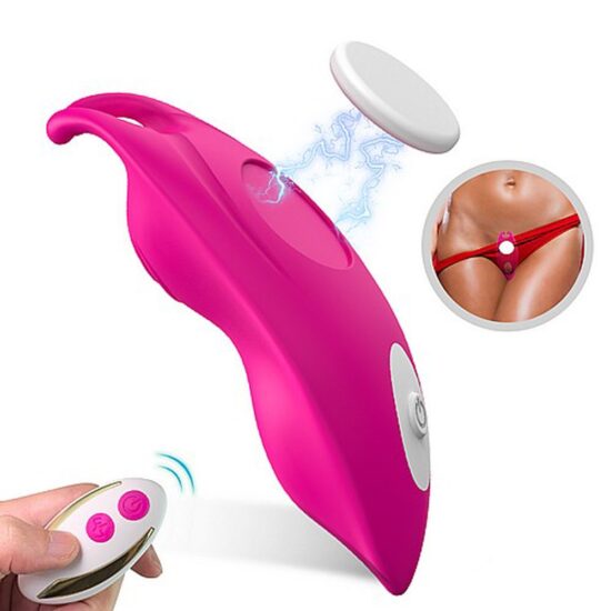 Remote Control 9-Speed PurpleColor Silicone Vibrator with Magnet ( Stick on Underwear ) - Image 2