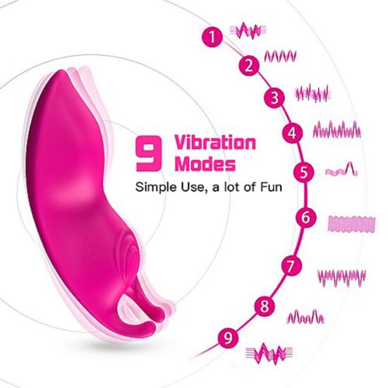 Remote Control 9-Speed PurpleColor Silicone Vibrator with Magnet ( Stick on Underwear ) - Image 5