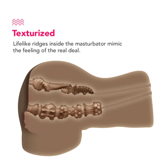 Rear Beauty Sucking & Vibrating Masturbator in Dark - Image 4