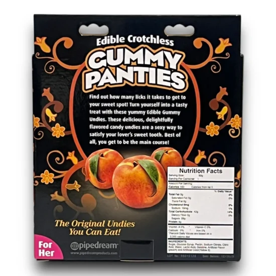 Gummy Panties - Peach Flavored Edible Crotchless Panties Undies You Can Eat - Image 2