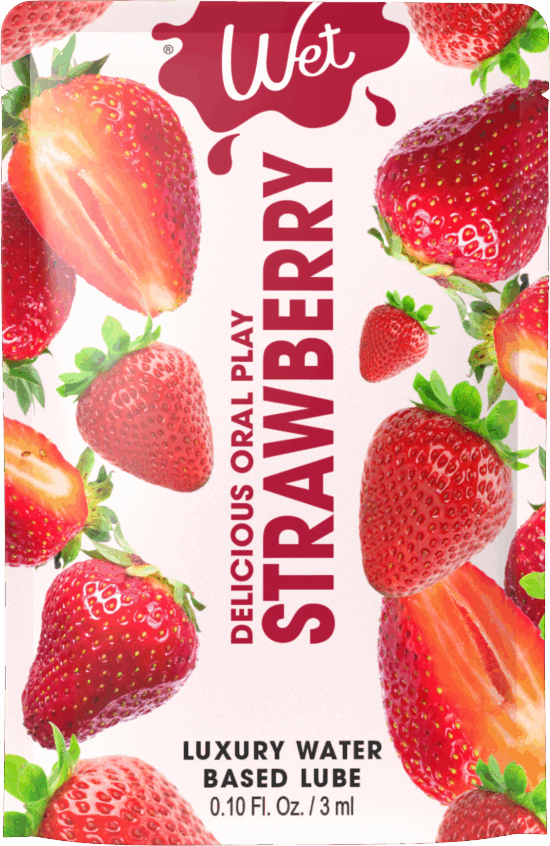 Wet Flavored Strawberry Edible Lubricant