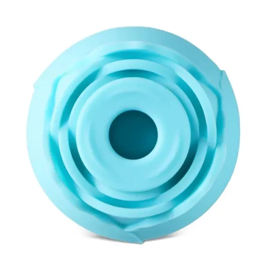 Glow-in-the-Dark 10-Function Blue Silicone Rechargeable Clitoral Sucking Rose Sex Toy - Image 2