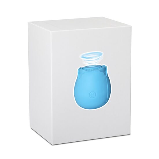 10-Function Blue Color Silicone Clitoral Sucking Rose Sex Toy