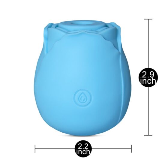 10-Function Blue Color Silicone Clitoral Sucking Rose Sex Toy - Image 3