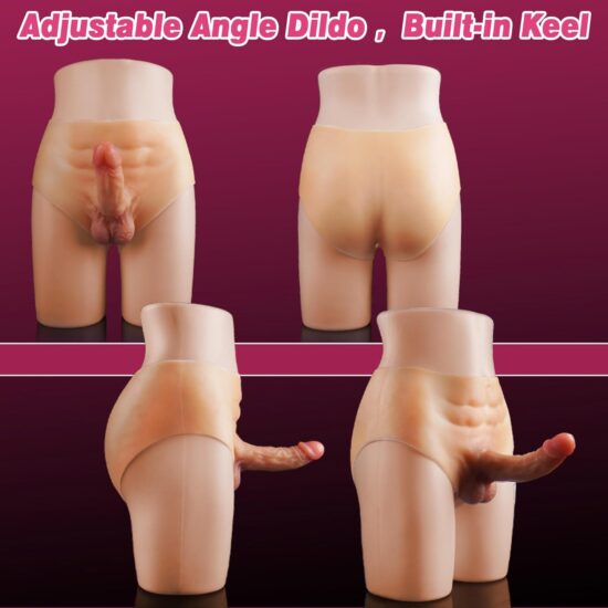 Strap on Dildo Harness Wearable Dildo Panties, Elastic Silicone Strapon Lesbian Sex Toys, Realistic Strapless Dildo Underwear with Abs, Big Thick Anal Dildo Pegging Toy for Women Couple Transgender - Image 5