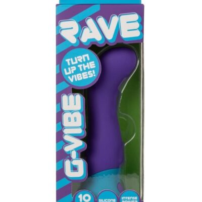 Rave G-Vibe Rechargeable Silicone G-Spot Vibrator – Purple/Blue