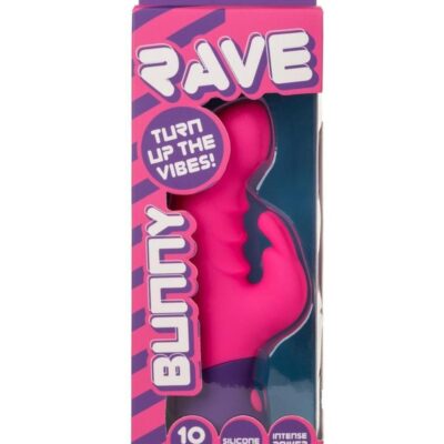 Rave Bunny Rechargeable Silicone Rabbit Vibrator – Pink/Purple